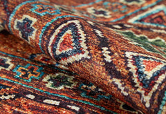 Geometric Area Rug – Brown Digital Print Rug | Non Slip, Antibacterial Carpet