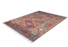 Geometric Area Rug – Brown Digital Print Rug | Non Slip, Antibacterial Carpet