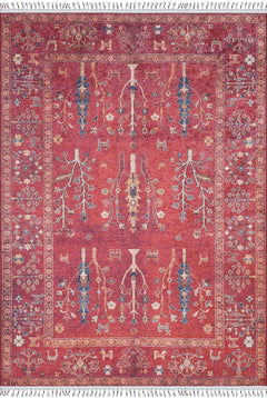 Miloslaw Red Modern Digital Print Area Rug