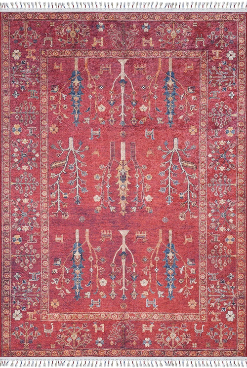 Miloslaw Red Modern Digital Print Area Rug