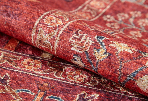 Miloslaw Red Modern Digital Print Area Rug