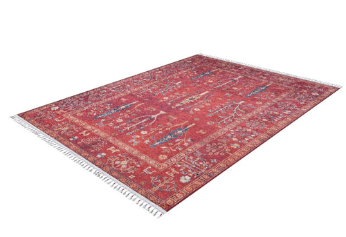 Miloslaw Red Modern Digital Print Area Rug