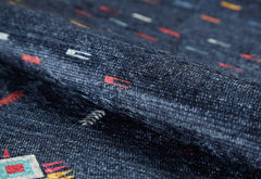 Modern Digital Print Rug – Navy Area Rug | Non Slip, Antibacterial Carpet