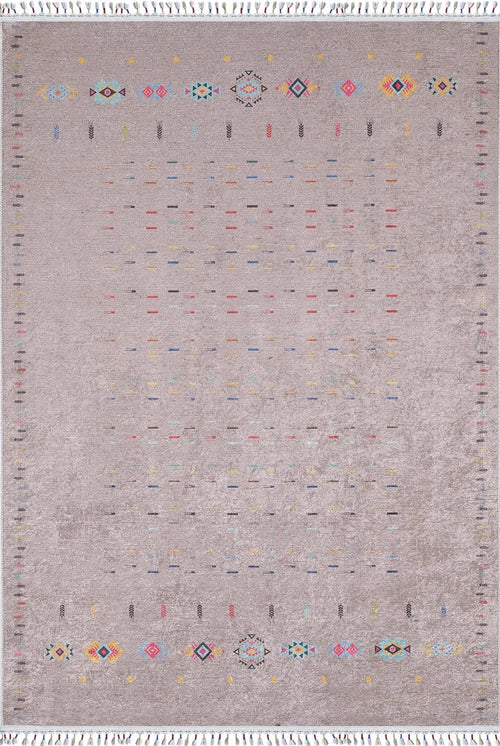 Modern Digital Area Rug - Brown Non Slip Antibacterial Washable Carpet