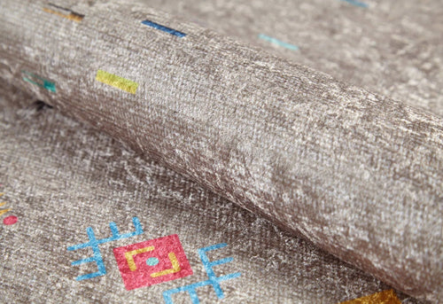 Modern Digital Area Rug - Brown Non Slip Antibacterial Washable Carpet