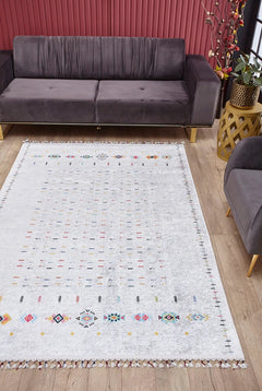 Mlynary Grey Modern Digital Print Area Rug