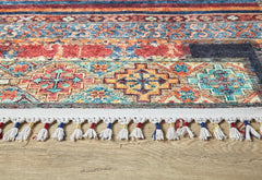 Blue Digital Print Rug – Classic Area Rug, Non Slip, Antibacterial Carpet for Living Room