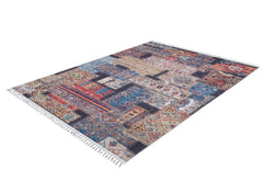 Blue Digital Print Rug – Classic Area Rug, Non Slip, Antibacterial Carpet for Living Room