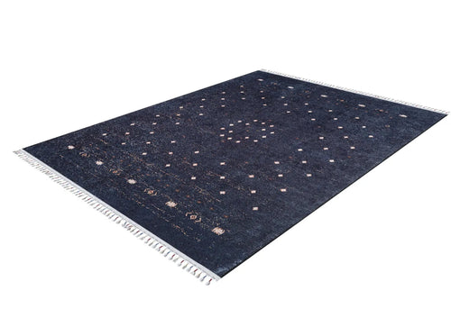 Modern Digital Area Rug – Black Antibacterial Non Slip Carpet for Living Room