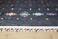 Trzcinsko Black Modern Digital Print Area Rug