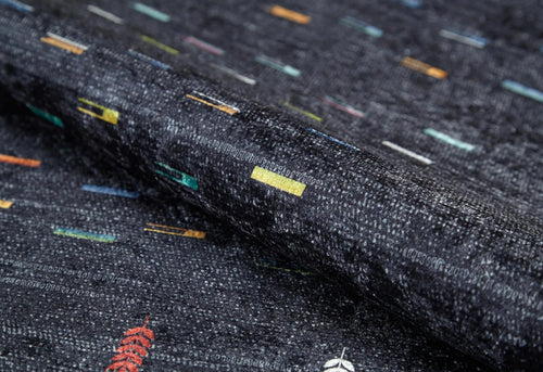 Trzcinsko Black Modern Digital Print Area Rug