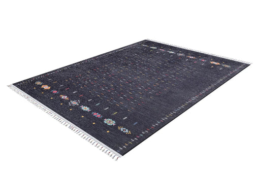 Trzcinsko Black Modern Digital Print Area Rug