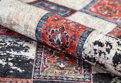 Trzebiatow Red Geometric Digital Print Area Rug