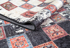 Trzebiatow Red Geometric Digital Print Area Rug