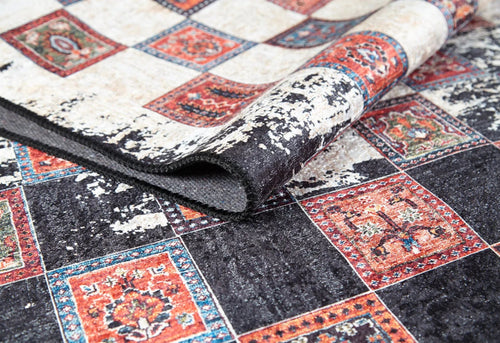 Trzebiatow Red Geometric Digital Print Area Rug