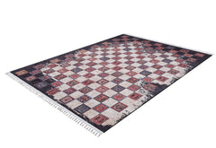 Trzebiatow Red Geometric Digital Print Area Rug