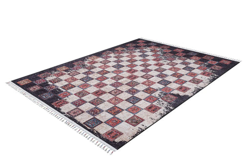 Trzebiatow Red Geometric Digital Print Area Rug