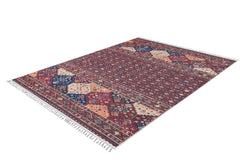 Brown Geometric Area Rug - Digital Print Carpet | Non Slip, Antibacterial, Washable