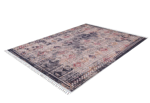 Modern Area Rug – Navy Blue Digital Print Rug | Antibacterial, Non Slip Carpet