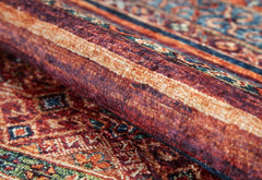 Red Striped Area Rug | Non Slip Rug With Digital Print Carpet - Antibacterial, Dust Free