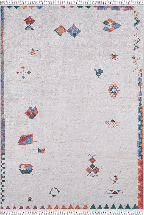 Modern Area Rug – Cream Digital Print Carpet, Antibacterial Non Slip Floor Covering