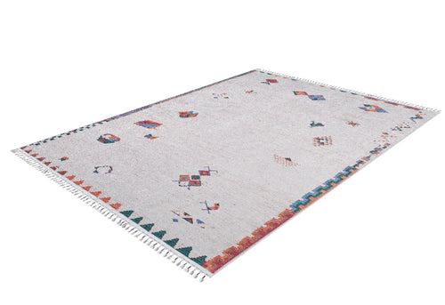 Modern Area Rug – Cream Digital Print Carpet, Antibacterial Non Slip Floor Covering