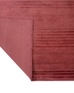 Modern Viscose Area Rug – Burgundy Machine Made Rug with Fringed Edge for Stylish Living Room