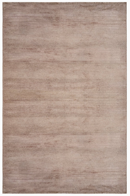 Modern Viscose Area Rug - Machine Made Stylish Home Rug with Fringed Edge