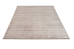 Modern Viscose Area Rug - Machine Made Stylish Home Rug with Fringed Edge