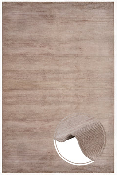 Modern Viscose Area Rug - Machine Made Stylish Home Rug with Fringed Edge