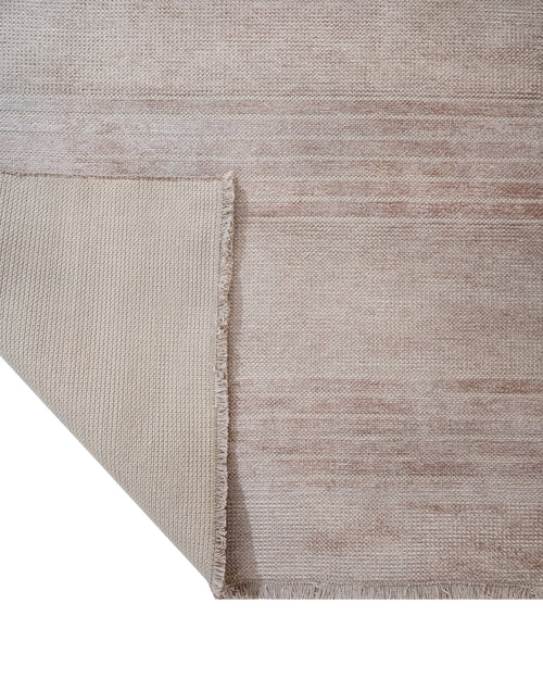 Modern Viscose Area Rug - Machine Made Stylish Home Rug with Fringed Edge