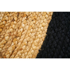 Handmade Jute Rug – Modern Black Flatweave Area Rug with Non Slip Mat