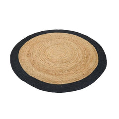 Handmade Jute Rug – Black Modern Flatweave Carpet by Dolce Vita