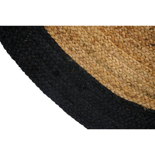 Handmade Jute Rug – Black Modern Flatweave Carpet by Dolce Vita