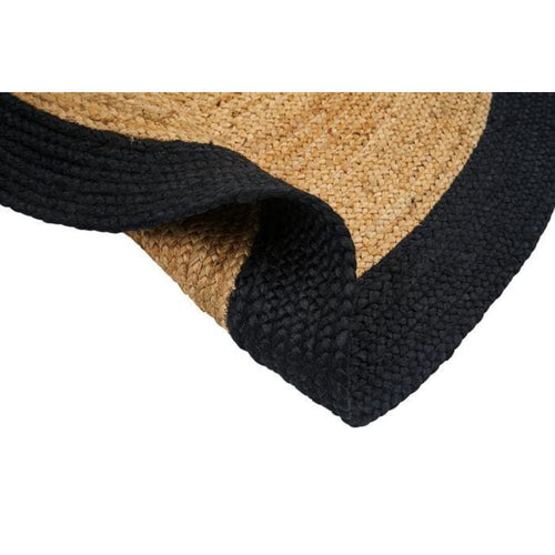 Handmade Jute Rug – Black Modern Flatweave Carpet by Dolce Vita