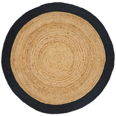 Handmade Jute Rug – Black Modern Flatweave Carpet by Dolce Vita