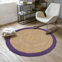Handmade Jute Rug – Purple Modern Flatweave Eco Friendly Carpet by Dolce Vita