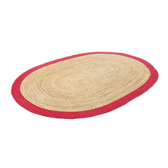 Handmade Jute Rug – Modern Red Flatweave Area Rug for Living Room Decor