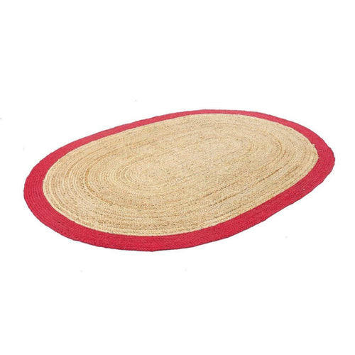 Handmade Jute Rug – Modern Red Flatweave Area Rug for Living Room Decor