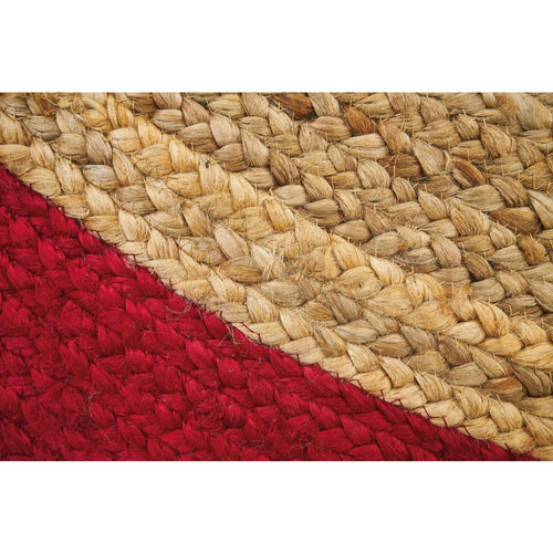 Handmade Jute Rug – Modern Red Flatweave Area Rug for Living Room Decor