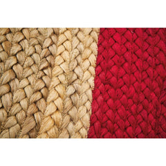 Handmade Jute Rug – Modern Red Flatweave Area Rug for Living Room Decor
