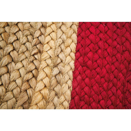 Handmade Jute Rug – Modern Red Flatweave Area Rug for Living Room Decor
