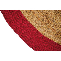 Handmade Jute Rug – Modern Red Flatweave Area Rug | Durable Natural Fiber Carpet