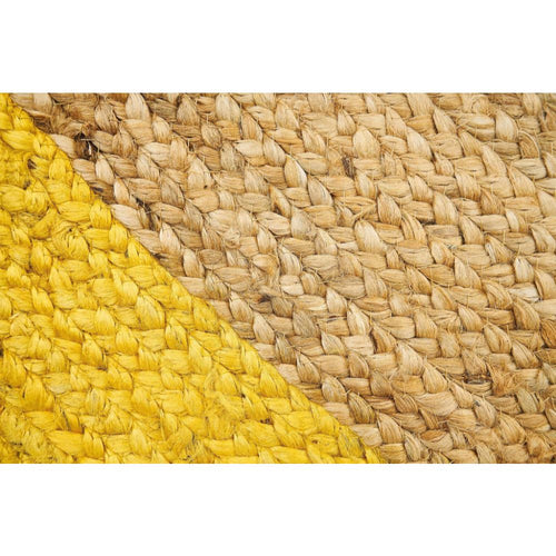 Handmade Jute Rug - Modern Yellow Flatweave Area Rug With Non Slip Mat