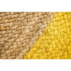 Handmade Jute Rug - Modern Yellow Flatweave Area Rug With Non Slip Mat