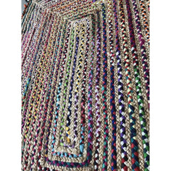 Handmade Jute Rug – Gold Striped Flatweave Area Carpet by Dolce Vita