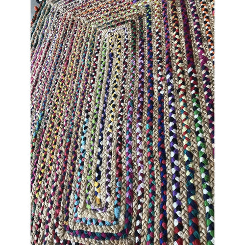 Handmade Jute Rug – Gold Striped Flatweave Area Carpet by Dolce Vita