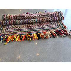 Handmade Jute Rug – Gold Striped Flatweave Area Carpet by Dolce Vita