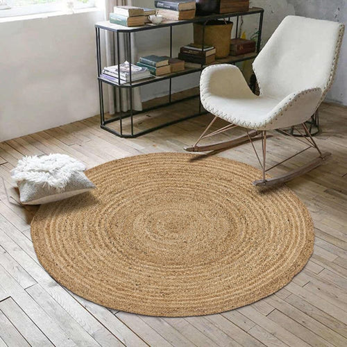 Handmade Jute Rug – Modern Gold Flatweave Natural Fiber Carpet by Dolce Vita