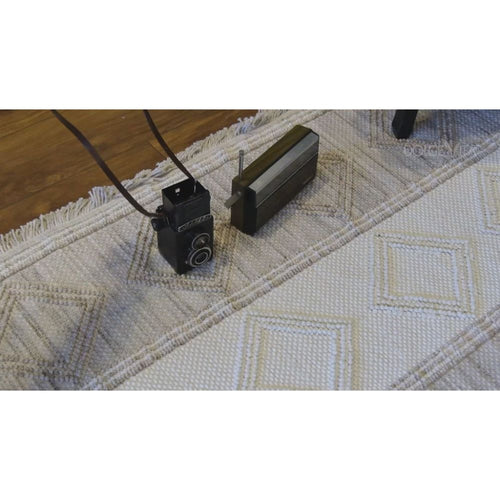 Cream Geometric Area Rug – Machine Made Flatweave Non Slip Carpet by Dolce Vita